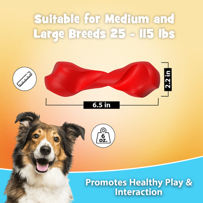 Durable Beef-Flavored Dog Toys for Aggressive Chewers – Tough Rubber Chew Toy for Medium and Large Breeds